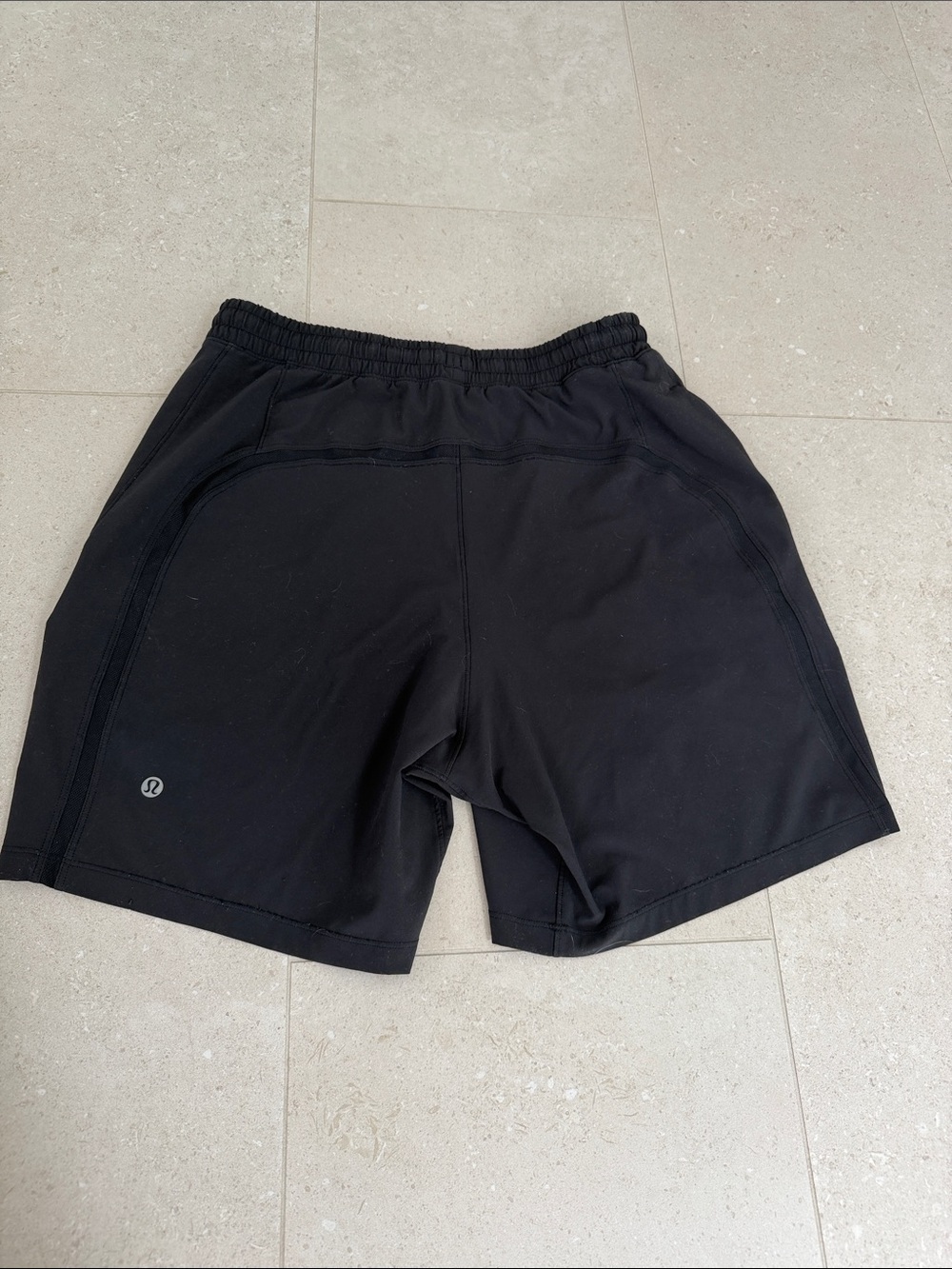 lululemon athletica Men's Pace Black Performance Shorts - Picture 4 of 4